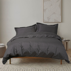 Постельное белье сатин Lotus Home - Dakota Modern антрацит семейный, , 3