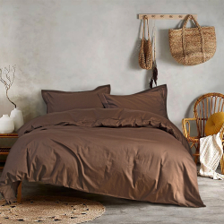 Постельное белье сатин Lotus Home - Dakota Modern шоколадный семейный, , 3