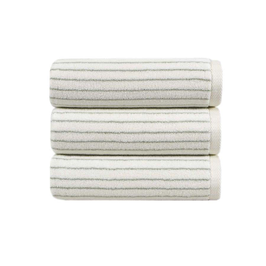 Полотенце Lotus Home Отель Premium - Microcotton Stripe Ecru-Sage 50*90 550 г/м²