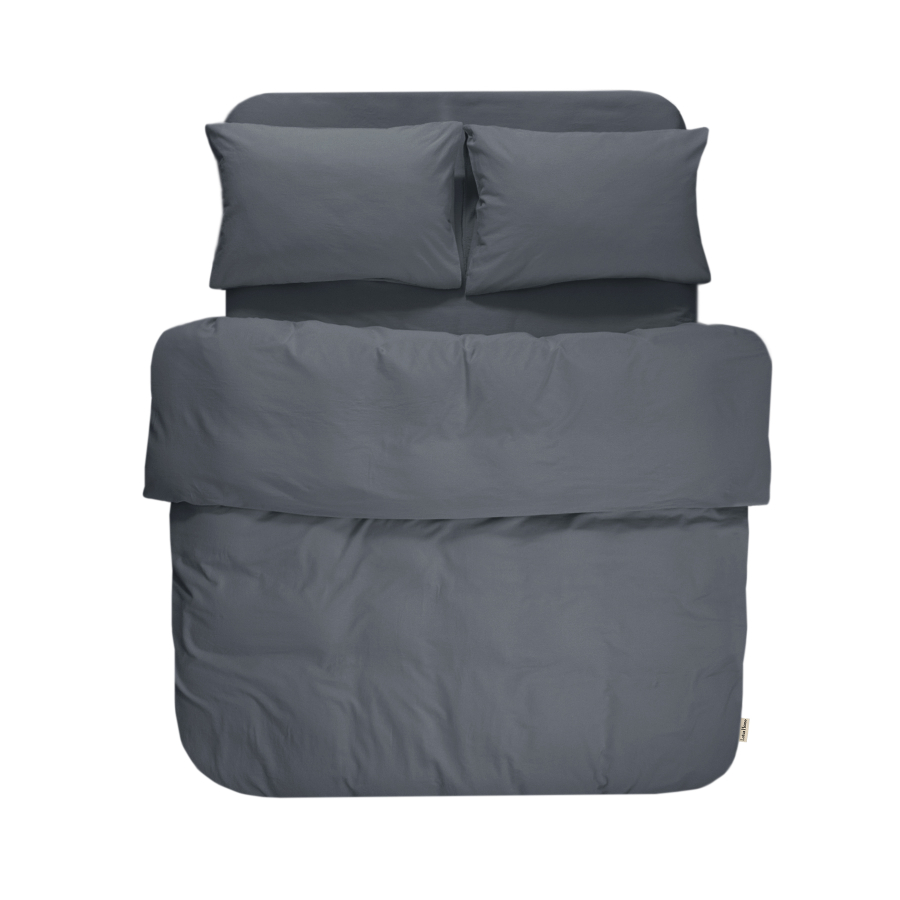 Постельное белье Lotus Home Washed cotton - Kansas антрацит евро