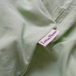 Постельное белье Lotus Home Washed cotton - Kansas светло-зеленый евро, , 5