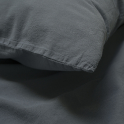 Постельное белье Lotus Home Washed cotton - Kansas антрацит евро, , 4