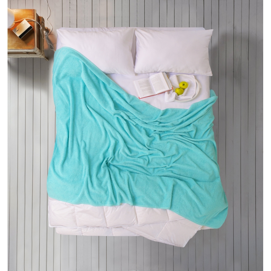 Простынь Iris Home махровая - Aruba blue 190*220
