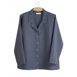 Домашняя рубашка Barine - Lino PJ indigo индиго M, , 2