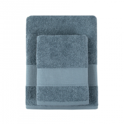 Полотенце махровое Lotus Home - Dena navy серо-синий 50*90, , 3