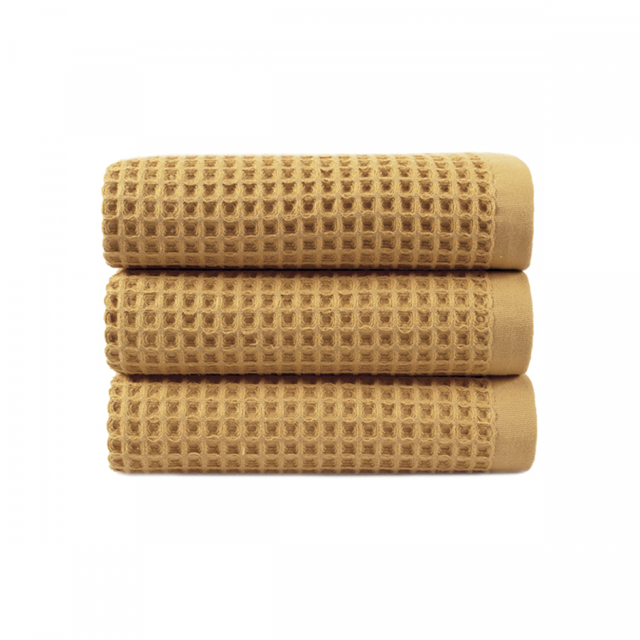 Полотенце Lotus Home - Waffle mustard горчичный 70*140