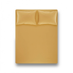 Простынь на резинке с наволочкой Penelope - Laura mustard горчичный 100*200+50*70, , 2