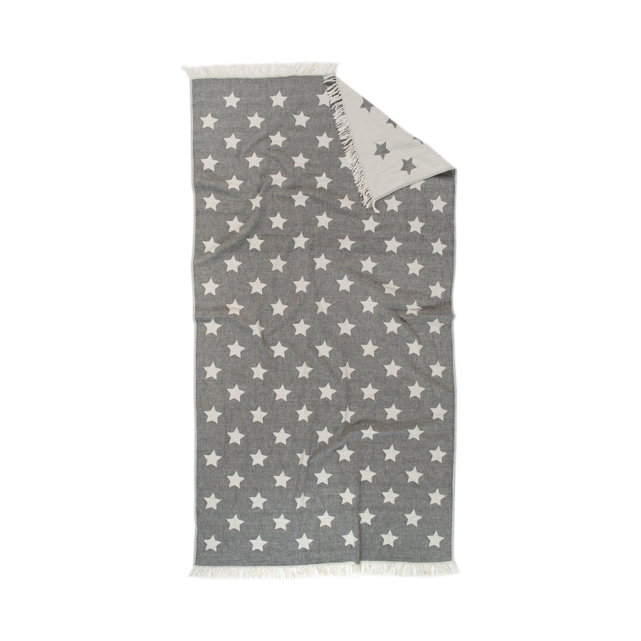 Полотенце Lotus Home Pestemal - Star 90*160 black черный